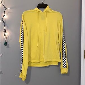 Yellow checker board hoodie